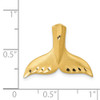 Mens 14k Yellow Gold Diamond-cut Whale Tail Slide