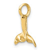 14k Yellow Gold 3-D Polished Whale Tail Pendant K7709