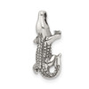 Sterling Silver Antiqued Alligator Slide