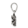 Sterling Silver Antiqued & Textured Crocodile Pendant