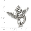 Sterling Silver Antiqued Dragon Pendant QC3934