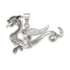 Sterling Silver Antiqued Dragon Pendant QC3936