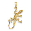 14k Yellow Gold 2-D Gecko Pendant