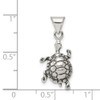Sterling Silver Antiqued Turtle Pendant QC4097