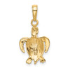 14k Yellow Gold Sea Turtle Pendant K3309