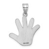 Rhodium-Plated Sterling Silver Enamel Autism w/Smiley Face Handprint Pendant