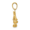 14k Yellow Gold 3-D Moveable Scales Of Justice Pendant