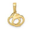 10k Yellow Gold Handcuffs Pendant 10k2848