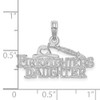 14k White Gold FIREFIGHTERS DAUGHTER Pendant