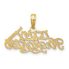 14k Yellow Gold I Love My Firefighter Pendant K925