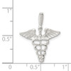 Sterling Silver Caduceus Pendant QC153