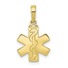 10k Yellow Gold Paramedic/Emt Symbol Pendant