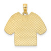14k Yellow Gold and Rhodium US Coast Guard T-Shirt w/Emblem Pendant