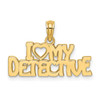 14k Yellow Gold I Heart My Detective Pendant