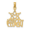 14k Yellow Gold I HEART MY SHERIFF Pendant