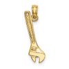 14k Yellow Gold 3-D Adjustable Wrench Pendant