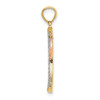 14k Yellow and Rose Gold w/Rhodium Moon w/Star Moveable Pendant