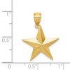 14k Yellow Gold Polished Star Pendant