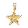 14k Yellow Gold Polished Star Pendant D4583