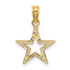 14k Yellow Gold Cut-Out Star Pendant