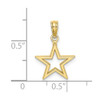 10k Yellow Gold Cut-Out Star Pendant