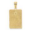 14k Yellow Gold Rectangular Engraved Pendant