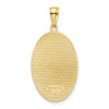14k Yellow Gold Oval With Engravable Center Pendant