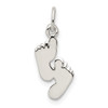 Sterling Silver Polished Baby Feet Pendant