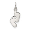 Sterling Silver Polished Baby Feet Pendant