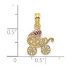 14k Two-tone Gold Baby Stroller w/Visor Pendant