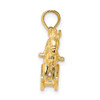 14k Yellow Gold 3-D Playful Rocking Horse Pendant