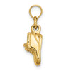 14k Yellow Gold 3-D Moveable Baby Booties Pendant
