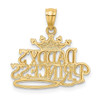 14k Yellow Gold And Rhodium Daddys Princess Pendant