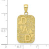 10k Yellow Gold Dad Nugget-Style Dog Tag Pendant