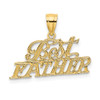 14k Yellow Gold Best Father Pendant