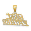 14k Yellow Gold Best Father Pendant