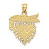 14k Yellow Gold Daddys Girl Heart Pendant