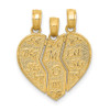 14k Yellow Gold Break-apart BIG SIS-MOM-LIL SIS Pendant