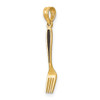 14k Yellow Gold w/Black Enamel 3-D Table Fork Pendant