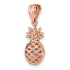 14k Rose Gold Polished 3D Pineapple Pendant