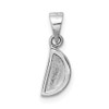 Sterling Silver Rhodium-plated Childs Enameled Watermelon Pendant
