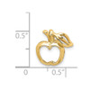 14k Yellow Gold Polished Cut-out Apple Slide