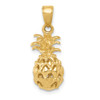 14k Yellow Gold 3D Cut-out Pineapple Pendant