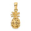 14k Yellow Gold 3D Cut-out Pineapple Pendant