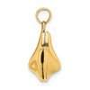 14k Yellow Gold 3-D Opens Fortune Cookie Pendant