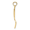 14k Yellow Gold 3-D and Polished Table Fork Pendant