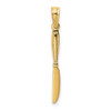 14k Yellow Gold 3-D Polished Table Knife Pendant
