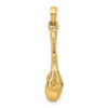 14k Yellow Gold 3-D Enamel Spatula, Wooden Spoon, Whisk Moveable Pendant