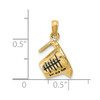 14k Yellow Gold w/Enamel 3-D Measuring Cup Pendant