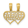 14k Yellow Gold Polished 2 Piece Break Apart Best Friends Hearts Pendant
